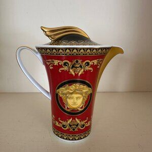 Vintage '93 Rosenthal Versace Medusa Red Espresso Pot Ikarus by Paul Wunderlich